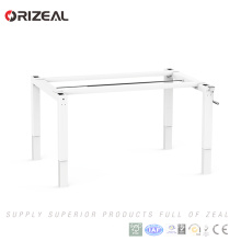 Two person sit stand workstation ergonomic manual height adjustable computer desk workstation